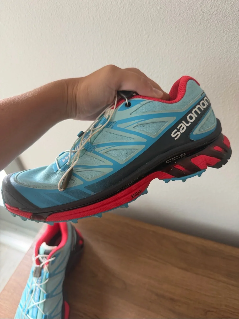 Salomon Women's Light Blue & Coral Trail Running Shoes